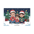 Familien-Weihnachts-Fußmatte